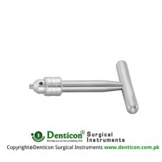 Drill Handle With Chuck T-Form - With Key Ref:- OR-034-90 Stainless Steel, Standard